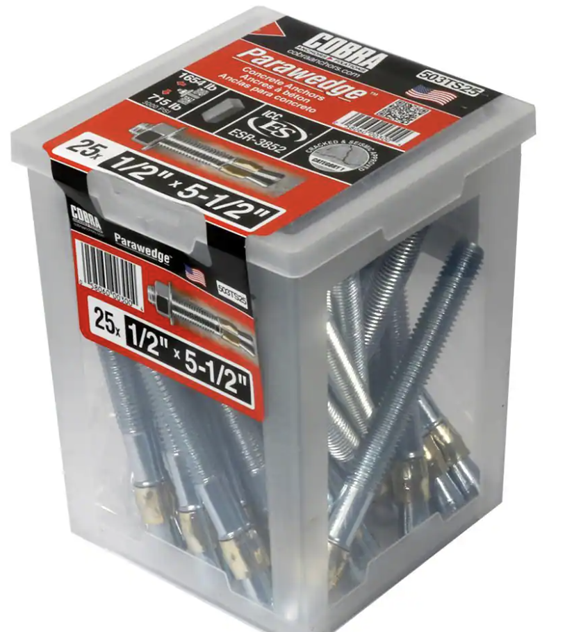1 2 X 4 1 4 In Parawedge 25 Pk