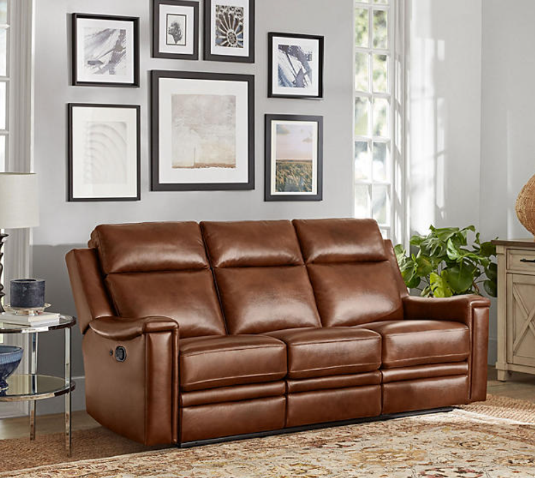 Member's Mark Livingston Leather Reclining Sofa, Assorted Colors Link+